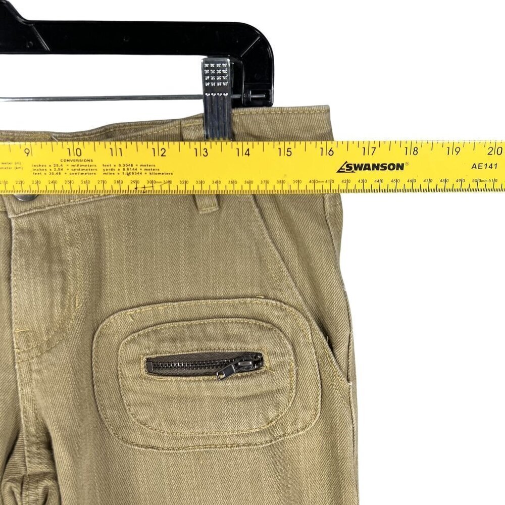 PTCL Women 26 US 4 Ethical Cargo Pants Zip Pockets Adj Cord Wide Leg Grunge Edgy - Picture 9 of 16